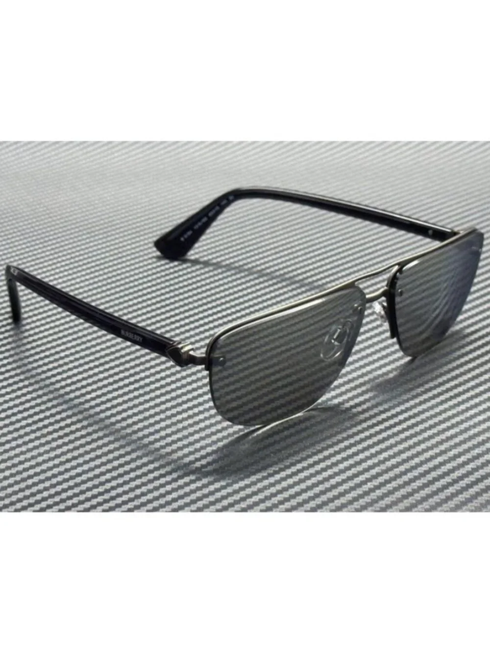 New Burberry Men Matte Grey Sunglasses 63-15-140